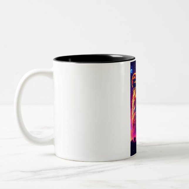 Tasse 2 Couleurs Lion imprimé en boug (Gauche)