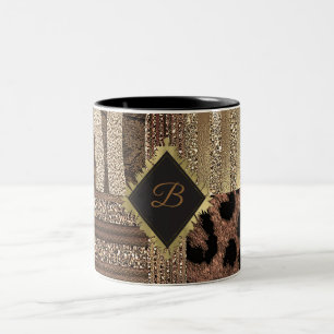 Tasse 2 Couleurs Lioness Safari Chic Jungle Gold Modern Sparkle