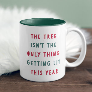 Tasse 2 Couleurs Lit Noël drôle
