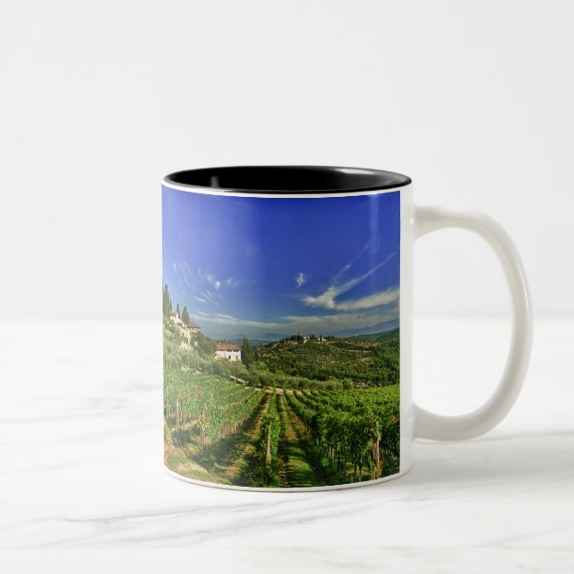 Tasse 2 Couleurs L'Italie, Toscane, Greve. Les vignobles de (Droit)