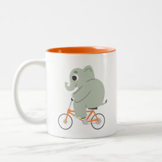 Tasse 2 Couleurs Little Elephant On A Bike
