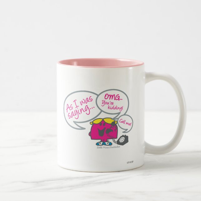 Tasse 2 Couleurs Little Miss Chatterbox & Téléphone (Droit)