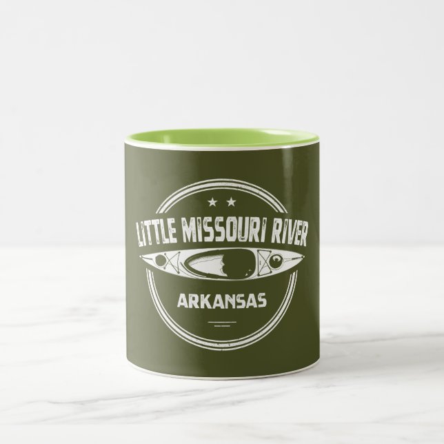 Tasse 2 Couleurs Little Missouri River Arkansas Kayak (Centre)