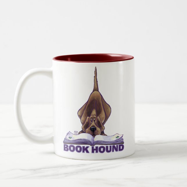 Tasse 2 Couleurs Livre de défilé animal Hound (Gauche)