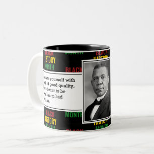 Tasse 2 Couleurs LIVRE T WASHINGTON Histoire noire Citation Écritur