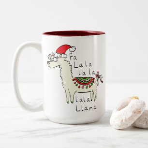 Tasse 2 Couleurs Llama Christmas Enfants mignonne Drôle