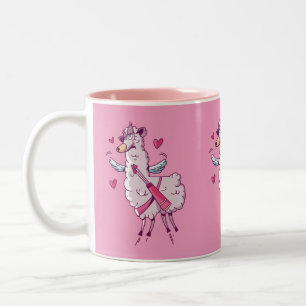 Tasse 2 Couleurs Llama croustillante pour la Saint Valentin