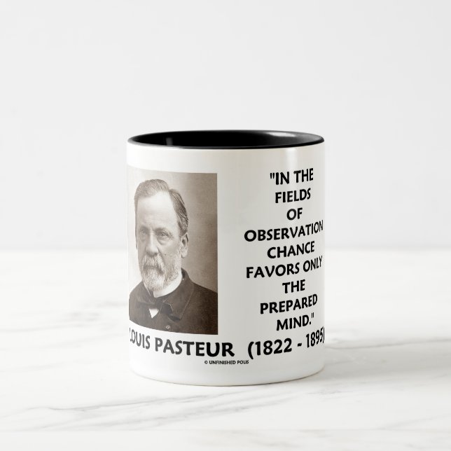 Tasse 2 Couleurs L'occasion favorise seulement l'esprit préparé (Centre)