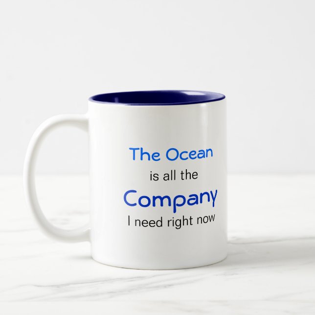 Tasse 2 Couleurs L'océan est la société (Gauche)