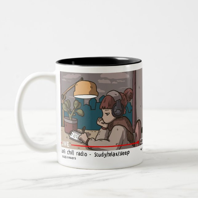 Tasse 2 Couleurs Lofi Hiphop Chill Radio (Gauche)