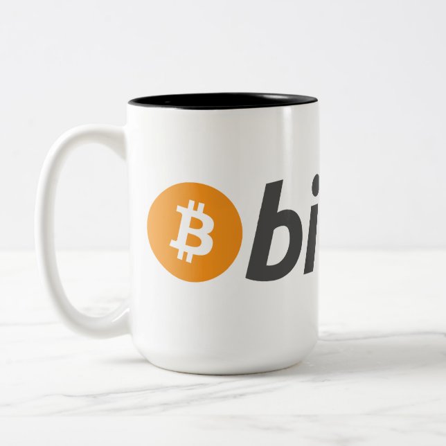 Tasse 2 Couleurs Logo de Bitcoin (Gauche)