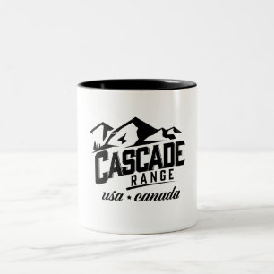 Tasse 2 Couleurs logo de la chaîne des Cascades États-Unis Canada.