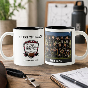 Tasse 2 Couleurs Logo de photo de l'équipe de football américain Me