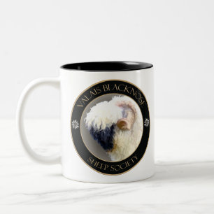 Tasse 2 Couleurs Logo de société de moutons du Valais Blacknose