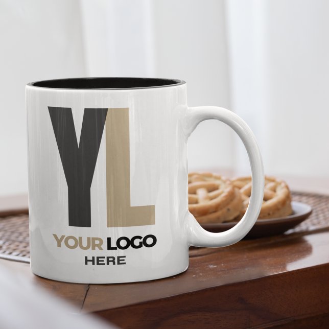 Tasse 2 Couleurs Logo d'entreprise personnalisé marque Swag (Créateur téléchargé)