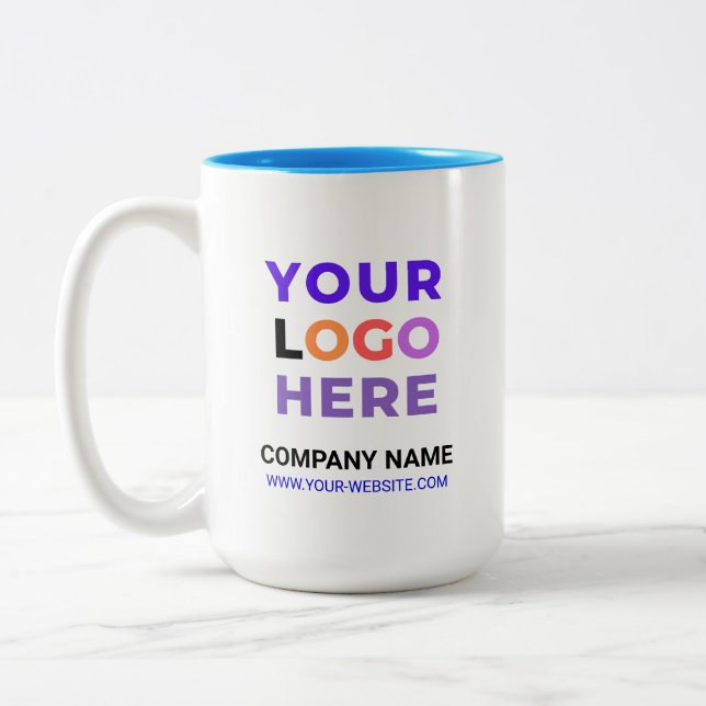 Tasse 2 Couleurs Logo d'entreprise promotionnel | Société personnal (Gauche)