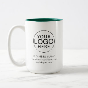 Tasse 2 Couleurs Logo d'entreprise simple personnalisé