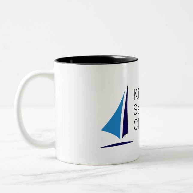 Tasse 2 Couleurs Logo du club de voile de Kirkland (Gauche)