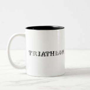 Tasse 2 Couleurs Logo du cool de triathlon pour tous les sportifs