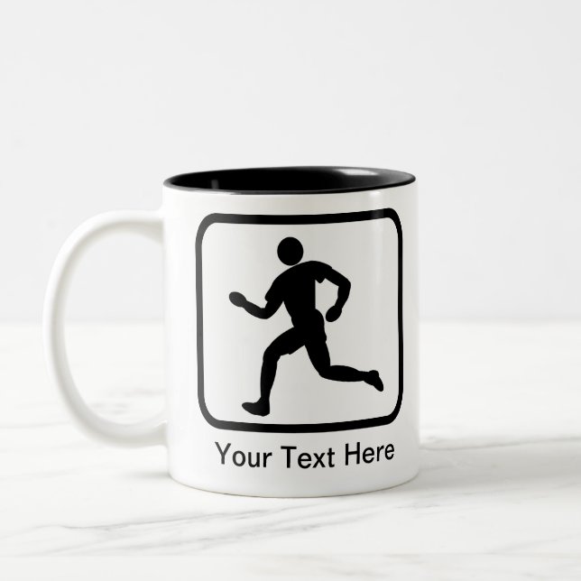 Tasse 2 Couleurs Logo du coureur personnalisable (Gauche)