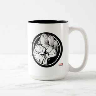 Tasse 2 Couleurs Logo du poing de Hulk des Avengers