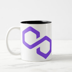 Tasse 2 Couleurs Logo en polygone MATIC Crypto Blockchain