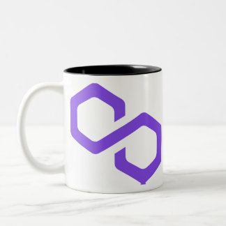 Tasse 2 Couleurs Logo en polygone MATIC Crypto Blockchain