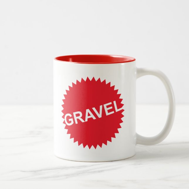 Tasse 2 Couleurs Logo rouge Gravel Cycling (Droit)