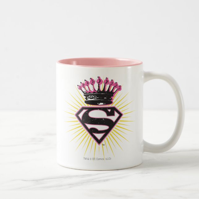 Tasse 2 Couleurs Logo Supergirl avec Couronne (Droit)