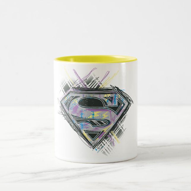 Tasse 2 Couleurs Logo Supergirl Scribbles (Centre)