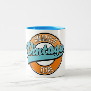 Tasse 2 Couleurs Logo vintage d'Amarillo Texas