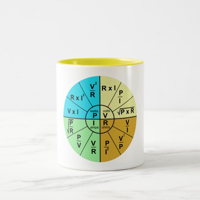 Tasse 2 Couleurs Loi d'Ohm (Centre)