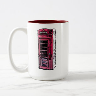Tasse 2 Couleurs London Red Telephone Booth Iconic British Travel