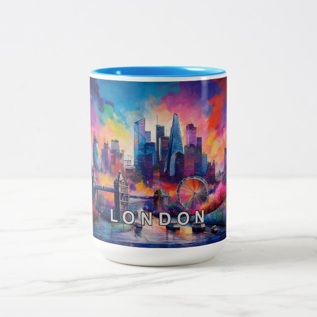 Tasse 2 Couleurs London The Big Smoke Skyline (Centre)