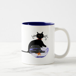Tasse 2 Couleurs Longue queue Fishin allé par chat