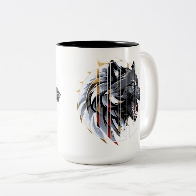 Tasse 2 Couleurs Loup CBW (Devant droit)