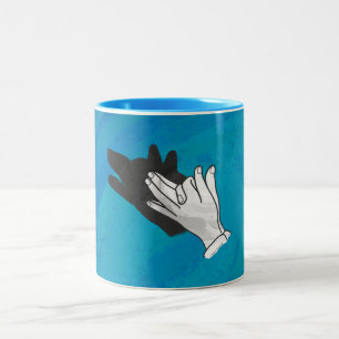 Tasse 2 Couleurs Loup en bleu