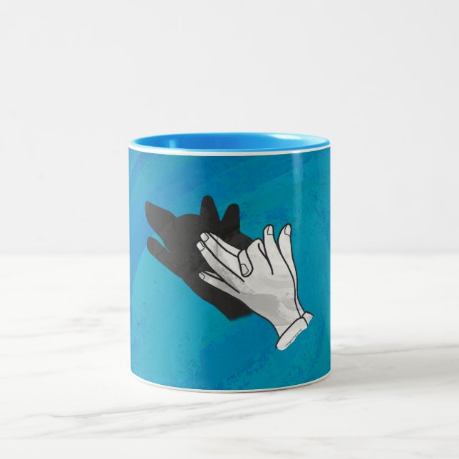 Tasse 2 Couleurs Loup en bleu (Centre)