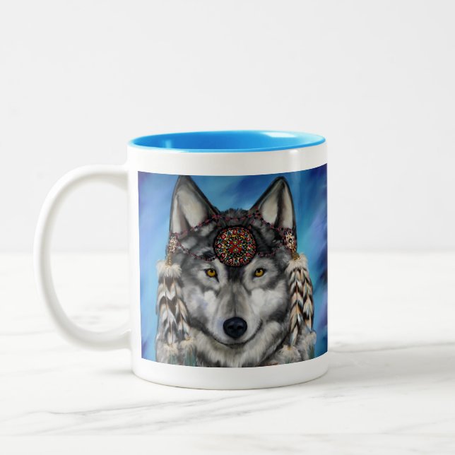 Tasse 2 Couleurs Loup gris (Gauche)