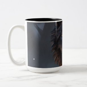 Tasse 2 Couleurs Loup noir
