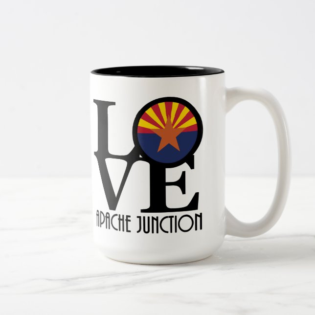 Tasse 2 Couleurs LOVE Apache Junction 15oz (Droit)