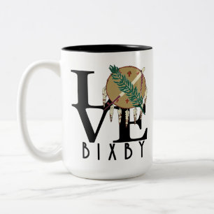 Tasse 2 Couleurs LOVE Bixby Oklahoma 15oz