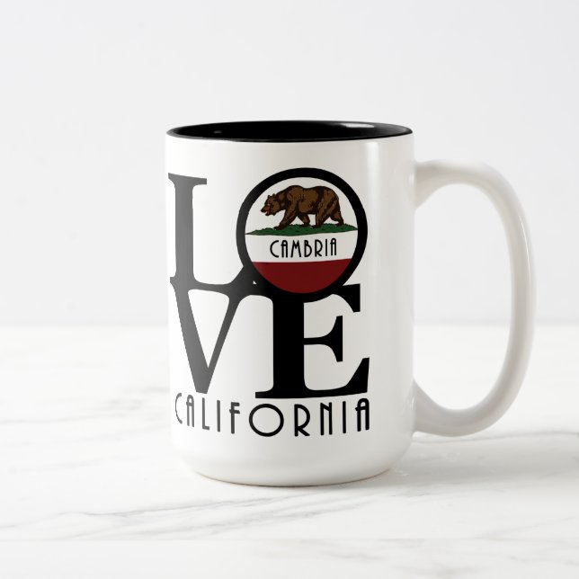 Tasse 2 Couleurs LOVE Cambria 13oz (Droit)