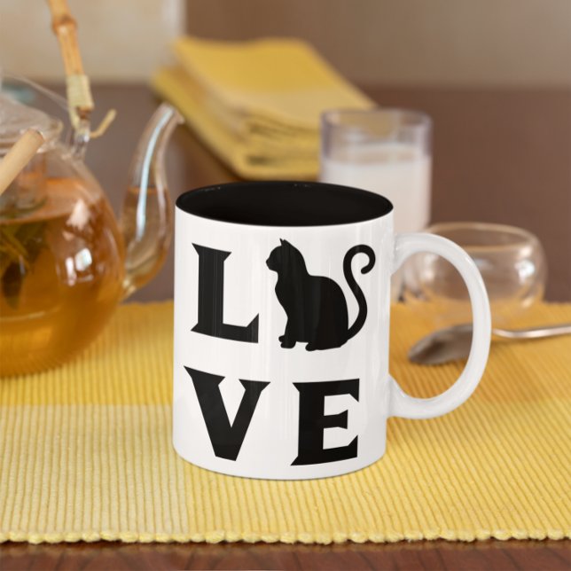 Tasse 2 Couleurs Love Cat (Créateur téléchargé)