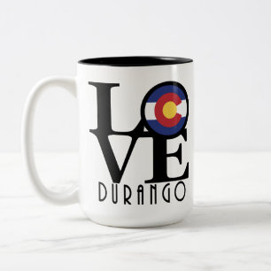 Tasse 2 Couleurs LOVE Durango Colorado 15oz