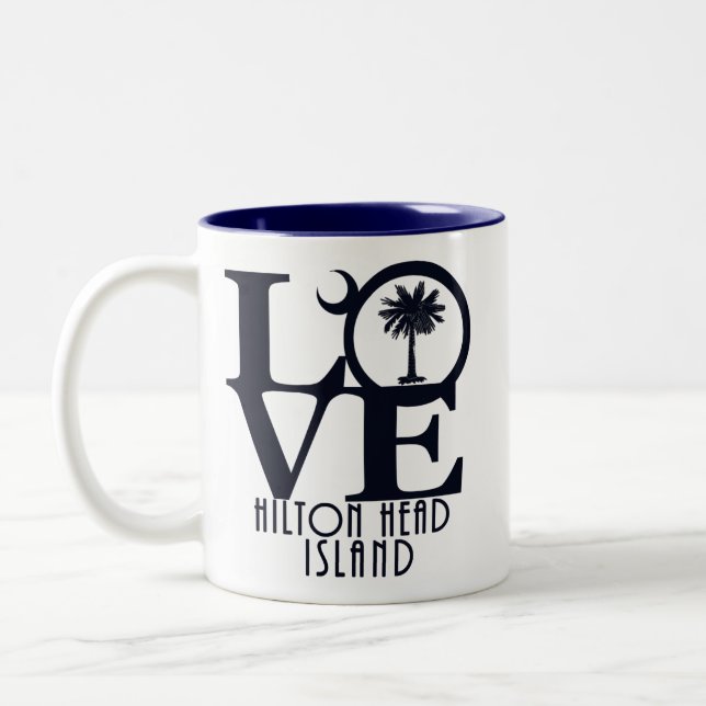 Tasse 2 Couleurs LOVE Hilton Head Island 11oz (Gauche)