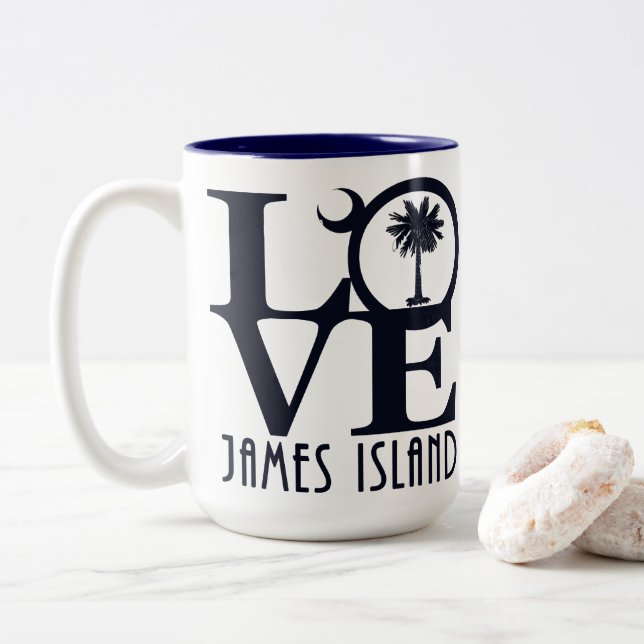 Tasse 2 Couleurs LOVE James Island 15oz (Avec donut)