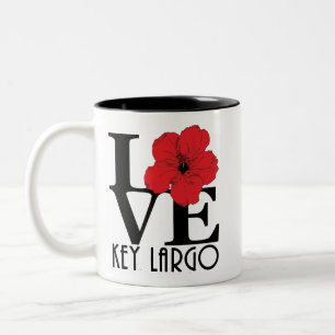 Tasse 2 Couleurs LOVE Key Largo Red Hibisus