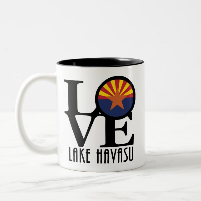 Tasse 2 Couleurs LOVE Lake Havasu 11oz (Gauche)