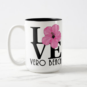 Tasse 2 Couleurs LOVE Vero Beach Hibiscus rose 15oz